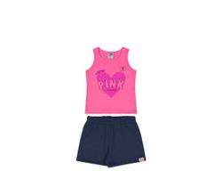 Conjunto Infantil Menina Camiseta E Short - Marlan Conjunto Infantil Menina Camiseta E Short - Marlan