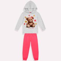 Conjunto Infantil Menina Casaco e Calça Moletom Kyly