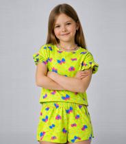 Conjunto Infantil Menina Com Babado Select Verde Conjunto Infantil Menina Com Babado Select Verde