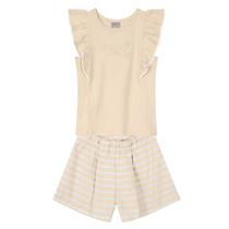 Conjunto infantil menina com blusa e shorts Mundi