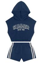 Conjunto infantil menina com capuz Brandili Conjunto infantil menina com capuz Brandili