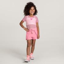 Conjunto Infantil Menina Com Cropped E Shorts Brandili