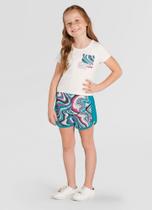 Conjunto infantil menina com estampa abstrata Brandili Conjunto infantil menina com estampa abstrata Brandili