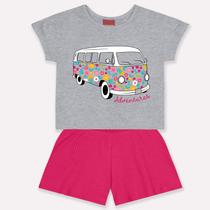 Conjunto Infantil Menina com Estampa de Flores Kyly