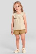 Conjunto infantil menina com flores Mundi Conjunto infantil menina com flores Mundi