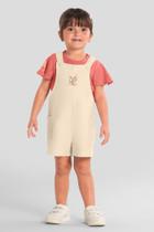 Conjunto infantil menina com jardineira Mundi Conjunto infantil menina com jardineira Mundi