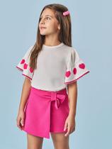 Conjunto Infantil Menina Coração Pink Mundo Cinti Conjunto Infantil Menina Coração Pink Mundo Cinti