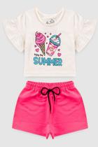 Conjunto Infantil Menina Cropped Summer