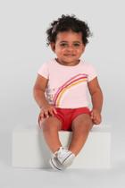 Conjunto infantil menina de coelhinho com glitter Brandili