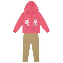 Conjunto infantil menina de flores com glitter Brandili Conjunto infantil menina de flores com glitter Brandili