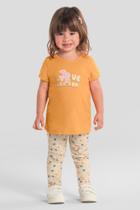 Conjunto infantil menina de passarinhos Brandili