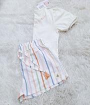 Conjunto Infantil MENINA Diversos Alakazoo ANGERÔ , ONDA MARINHA 10 Anos