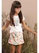 Conjunto Infantil Menina em Cotton e Malha Texturizada