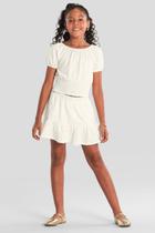 Conjunto infantil menina em cotton especial Brandili