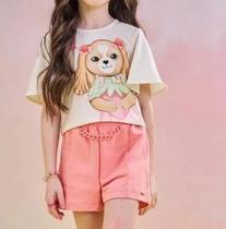 Conjunto Infantil Menina Estampa Cachorrinha Estilosa Conjunto Infantil Menina Estampa Cachorrinha Estilosa