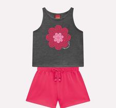 Conjunto Infantil Menina Flor 1001310 Cor:MesclaTamanho:14