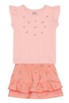 Conjunto infantil menina florido Brandili Conjunto infantil menina florido Brandili