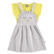 Conjunto Infantil Menina Gatinha Blusinha E Vestido