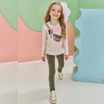 Conjunto Infantil Menina Inverno Blusa Alongada Malha Power e Legging Térmica - Kukiê Conjunto Infantil Menina Inverno Blusa Alongada Malha Power e Legging Térmica - Kukiê