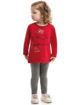 Conjunto Infantil Menina Inverno Blusa e Legging Gatinha - Kamylus Conjunto Infantil Menina Inverno Blusa e Legging Gatinha - Kamylus