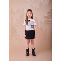 Conjunto Infantil Menina Inverno Blusa em Algodão e Saia em Canelado - Momi