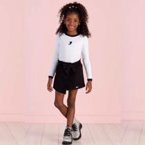 Conjunto Infantil Menina Inverno Blusa Estampa Gato e Short Saia - Mon Sucré Conjunto Infantil Menina Inverno Blusa Estampa Gato e Short Saia - Mon Sucré