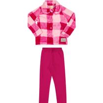 Conjunto Infantil Menina Inverno Casaco Pêlo Jacquard E Calça Molecotton - Angerô Conjunto Infantil Menina Inverno Casaco Pêlo Jacquard E Calça Molecotton - Angerô