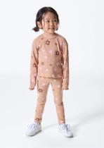 Conjunto Infantil Menina Inverno Moletom Peluciado Casaco E Jogger Flores - Hering Kids