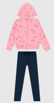 Conjunto Infantil Menina Jaqueta E Legging Em Moletom Flanelado Malwee Kids 10