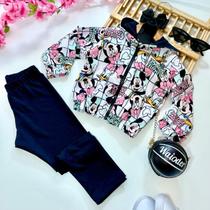 CONJUNTO Infantil menina Jaqueta + leggin Personagens