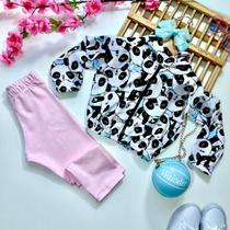 CONJUNTO Infantil menina Jaqueta + leggin Personagens
