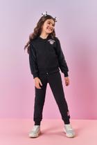Conjunto Infantil Menina Jaqueta Pelo E Calça Preto Mundo Cinti Conjunto Infantil Menina Jaqueta Pelo E Calça Preto Mundo Cinti