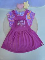Conjunto Infantil Menina Jardineira e Blusa Frutas Elian Cor:LilásTamanho:2