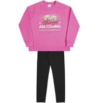 Conjunto Infantil Menina Kamylus Ursinha Moletom