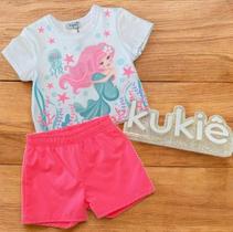 Conjunto Infantil Menina Kukie blusa boxy shorts nylon 86042 Conjunto Infantil Menina Kukie blusa boxy shorts nylon 86042