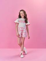Conjunto Infantil Menina Love Rosa Confete Verão - CINTI Conjunto Infantil Menina Love Rosa Confete Verão - CINTI