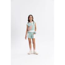 Conjunto Infantil Menina Malha Piquet Alakazoo Ref. A5235 Cor:AzulTamanho:8