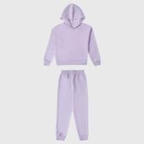 Conjunto Infantil Menina Malwee Moletom Básico Com Capuz