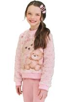 Conjunto Infantil Menina Marca Kukiê Inverno Blusa Pêlo Legging Veludo 80175 Conjunto Infantil Menina Marca Kukiê Inverno Blusa Pêlo Legging Veludo 80175