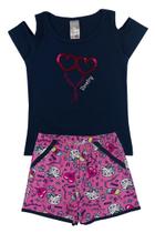 Conjunto Infantil Menina Marinho