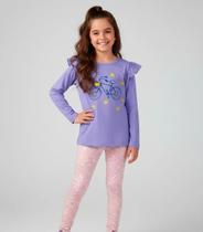 Conjunto Infantil Menina Meia Estação Laluna Roxo Conjunto Infantil Menina Meia Estação Laluna Roxo