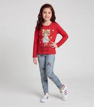 Conjunto Infantil Menina Meia Estação Laluna Vermelho Conjunto Infantil Menina Meia Estação Laluna Vermelho