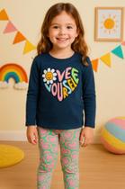 Conjunto Infantil Menina Meia Estação Legging E Blusa Manga Longa Conjunto Infantil Menina Meia Estação Legging E Blusa Manga Longa