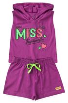 Conjunto Infantil Menina Mini Miss C/ Capuz