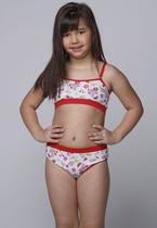 Conjunto Infantil Menina Moça Sutiã Calcinha Estampado - WLS Modas