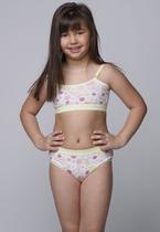 Conjunto Infantil Menina Moça Sutiã Calcinha Estampado Conjunto Infantil Menina Moça Sutiã Calcinha Estampado