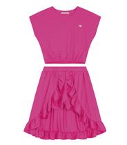 Conjunto infantil menina - moda blogueira cropped e short Conjunto infantil menina - moda blogueira cropped e short