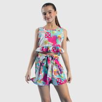 Conjunto Infantil Menina Moda Blogueirinha Conjunto Festa de Tecido Especial