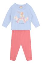 Conjunto Infantil Menina Moletom Brandili Calça Blusa Azul Conjunto Infantil Menina Moletom Brandili Calça Blusa Azul