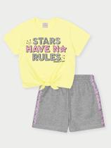 Conjunto Infantil Menina No Rules Verde Abrange